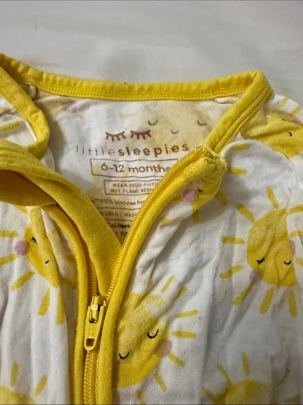 Little Sleepies Yellow Sun Print Pajama Set
